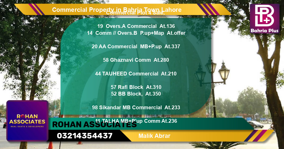Commercial Property for Sale in Bahria Town, Lahore - (BP-84859)