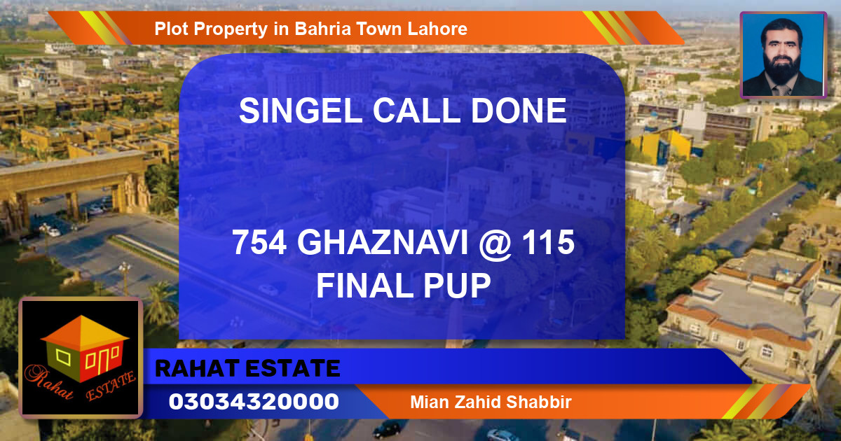 Residential Plot for Sale in Bahria Town, Lahore - (BP-84871)