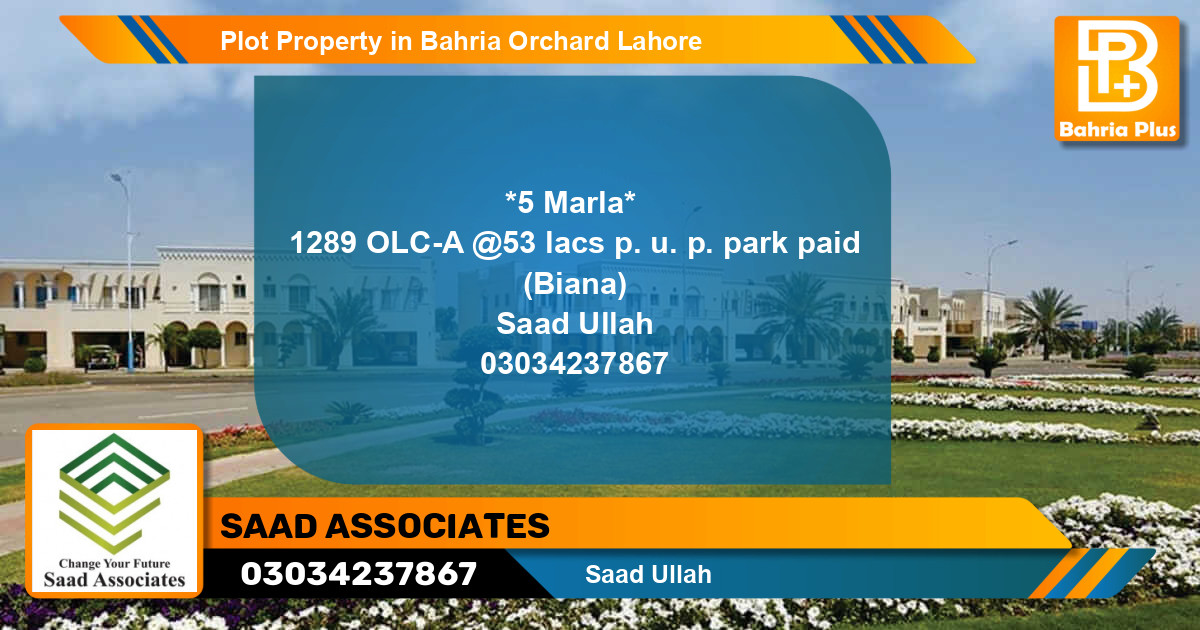 Residential Plot for Sale in Bahria Orchard, Lahore - (BP-84913)
