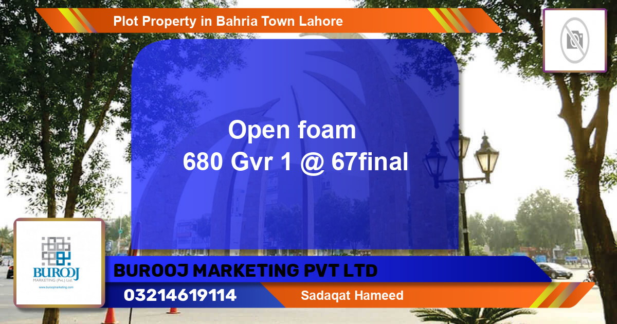 Residential Plot for Sale in Bahria Town, Lahore - (BP-84935)
