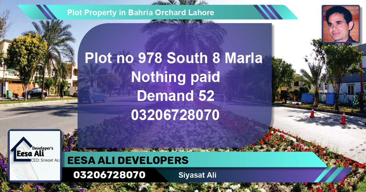 Residential Plot for Sale in Bahria Orchard, Lahore - (BP-84941)