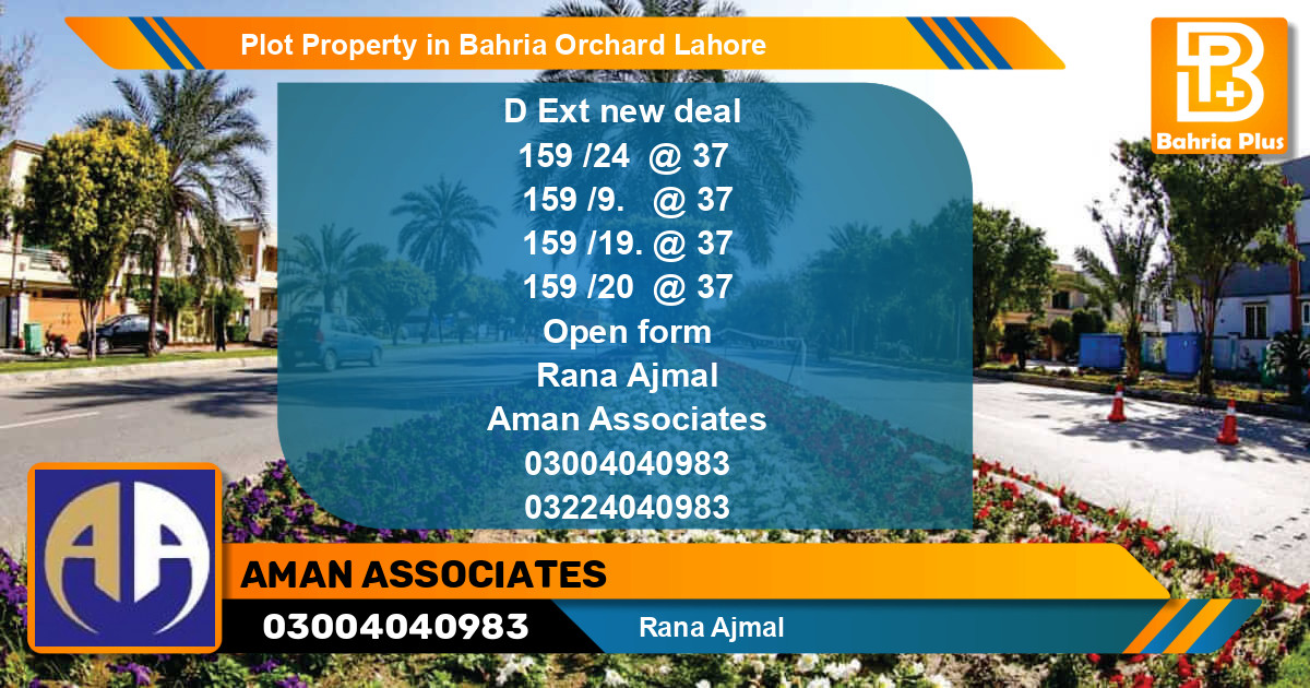 Residential Plot for Sale in Bahria Orchard, Lahore - (BP-84952)