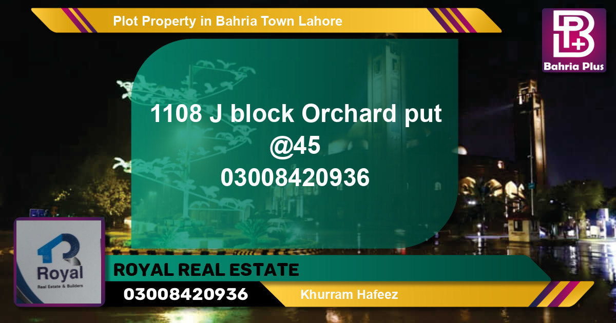 Residential Plot for Sale in Bahria Town, Lahore - (BP-84958)