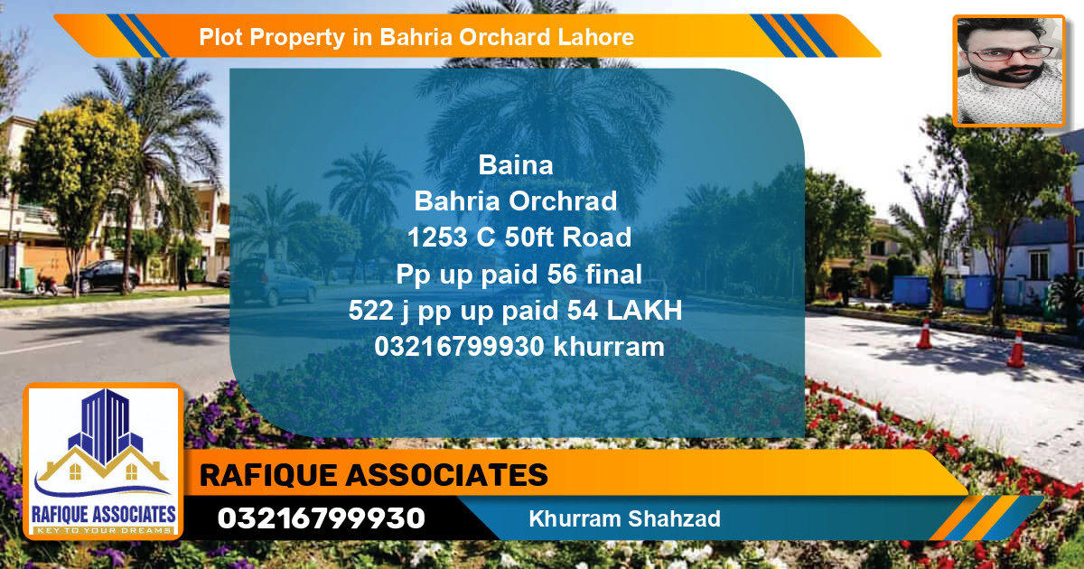 Residential Plot for Sale in Phase 2 - C Block -  Bahria Orchard, Lahore - (BP-84963)