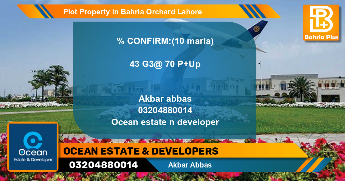Residential Plot for Sale in Bahria Orchard, Lahore - (BP-84966)