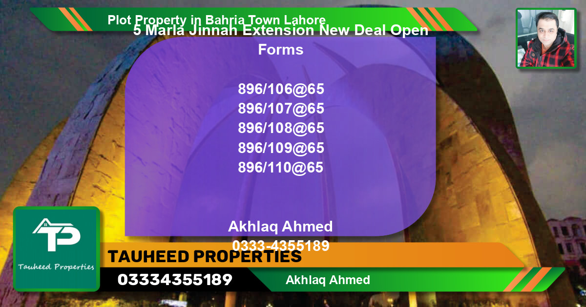 Residential Plot for Sale in Bahria Town, Lahore - (BP-84970)