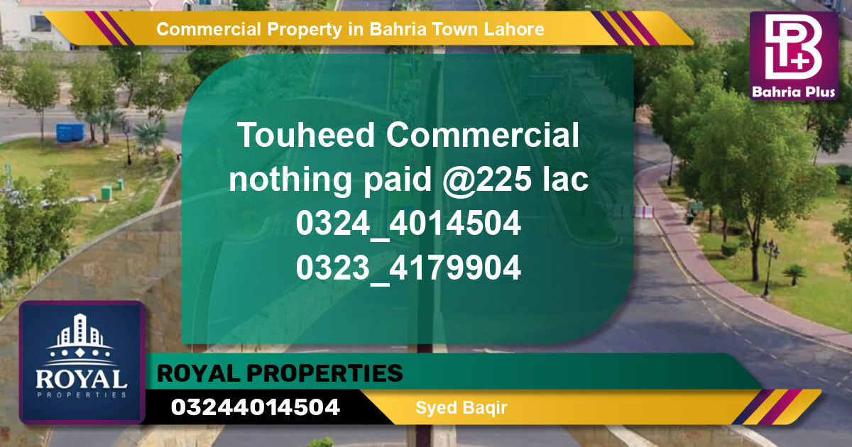 Commercial Property for Sale in Bahria Town, Lahore - (BP-84986)