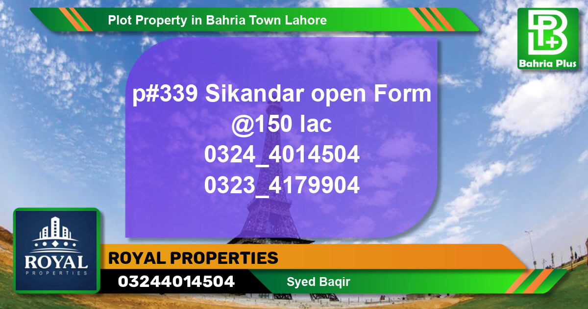 Residential Plot for Sale in Bahria Town, Lahore - (BP-84993)