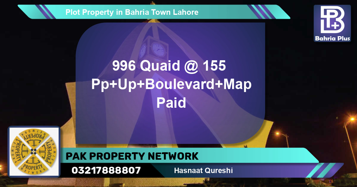 Residential Plot for Sale in Bahria Town, Lahore - (BP-84996)