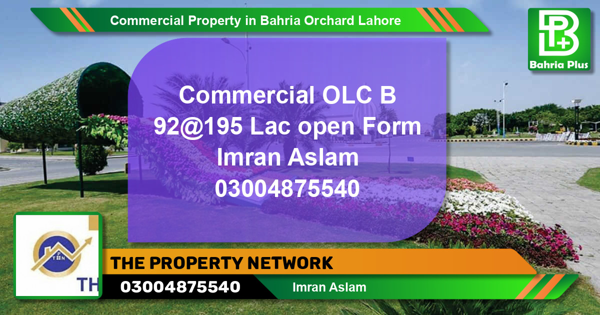 Commercial Property for Sale in Bahria Orchard, Lahore - (BP-85045)