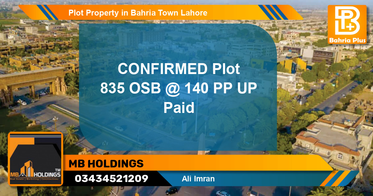 Residential Plot for Sale in Bahria Town, Lahore - (BP-85060)