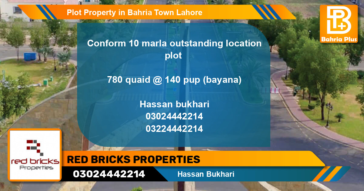 Residential Plot for Sale in Bahria Town, Lahore - (BP-85082)