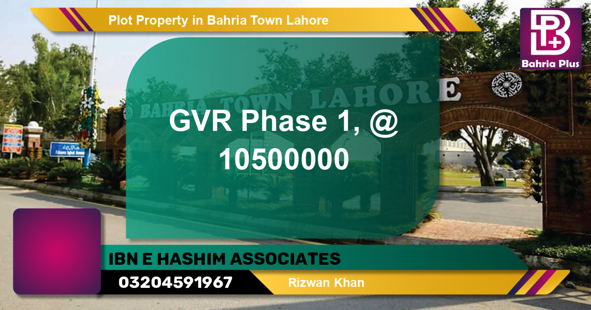 Residential Plot for Sale in Bahria Town, Lahore - (BP-85084)