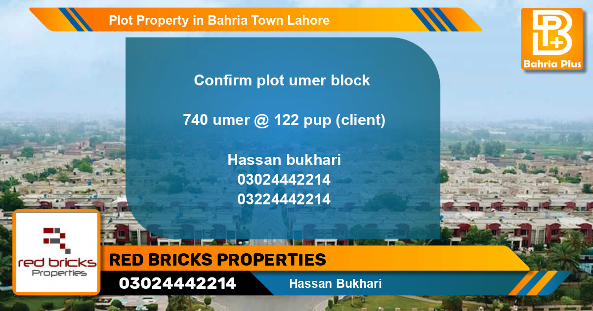 Residential Plot for Sale in Bahria Town, Lahore - (BP-85085)