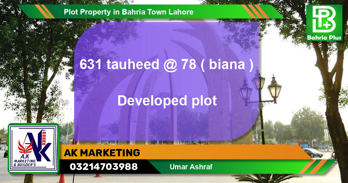 Residential Plot for Sale in Bahria Town, Lahore - (BP-85090)