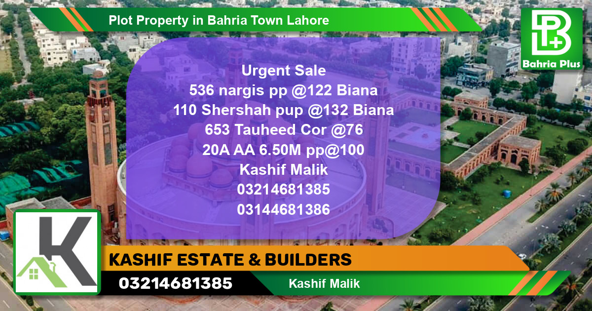 Residential Plot for Sale in Bahria Town, Lahore - (BP-85129)