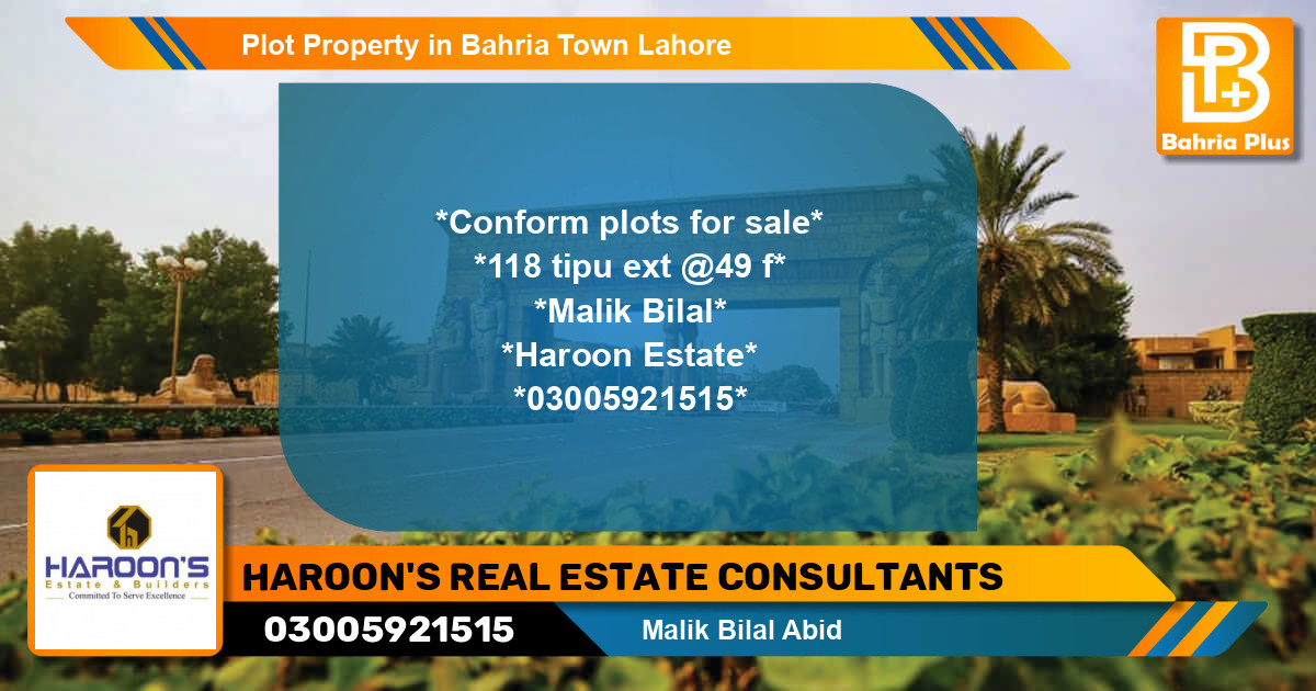 Residential Plot for Sale in Bahria Town, Lahore - (BP-85154)