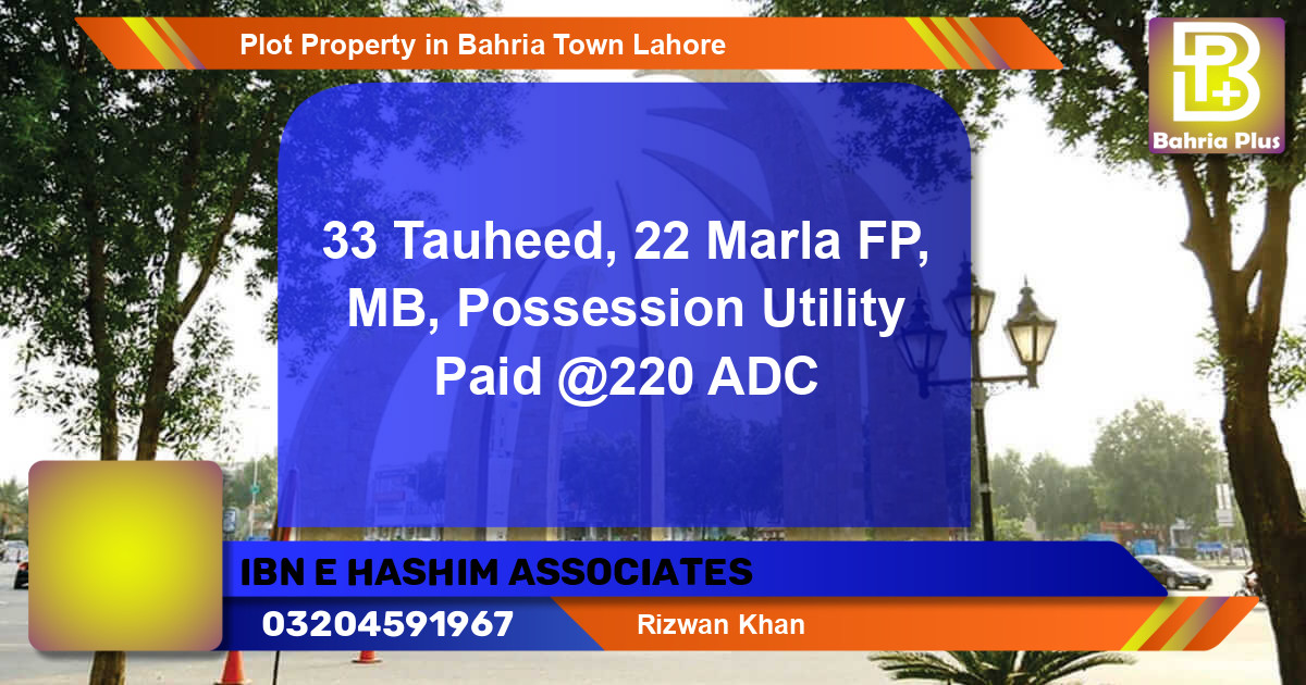 Residential Plot for Sale in Bahria Town, Lahore - (BP-85179)