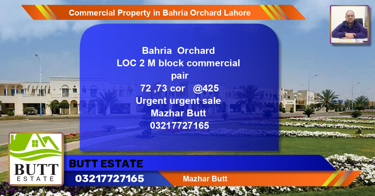 Commercial Property for Sale in Bahria Orchard, Lahore - (BP-85190)