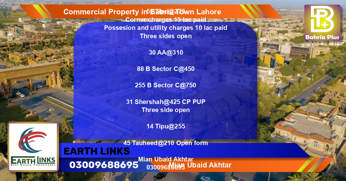 Commercial Property for Sale in Bahria Town, Lahore - (BP-85193)