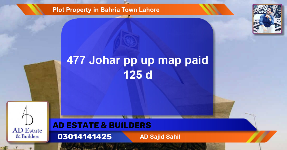 Residential Plot for Sale in Bahria Town, Lahore - (BP-85195)