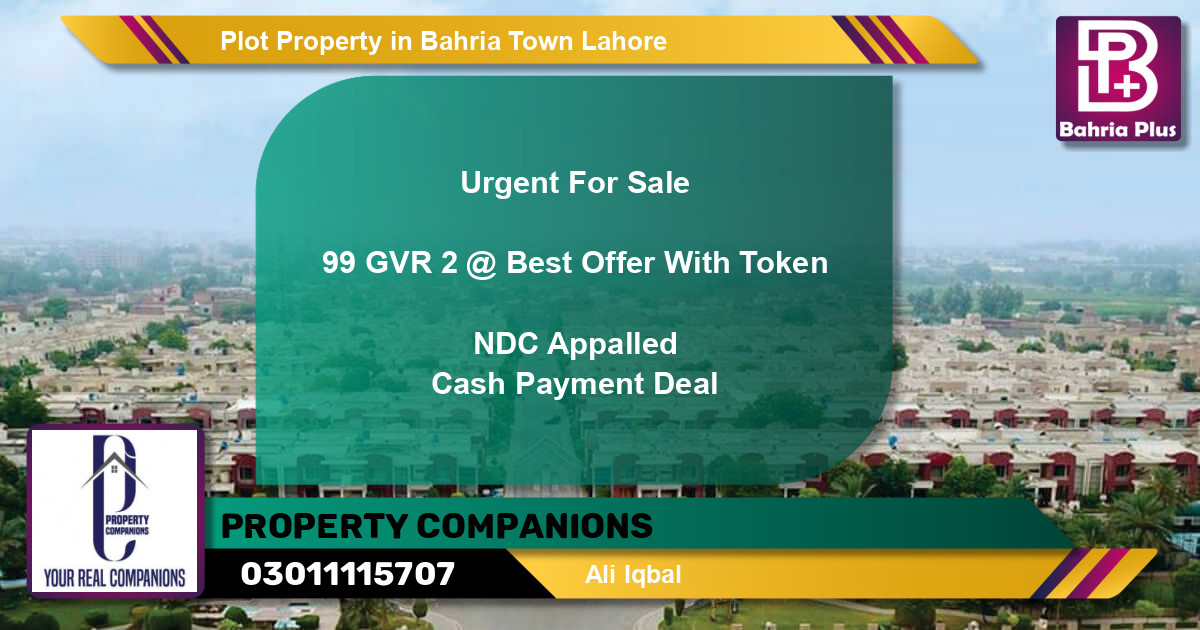 Residential Plot for Sale in Bahria Town, Lahore - (BP-85201)