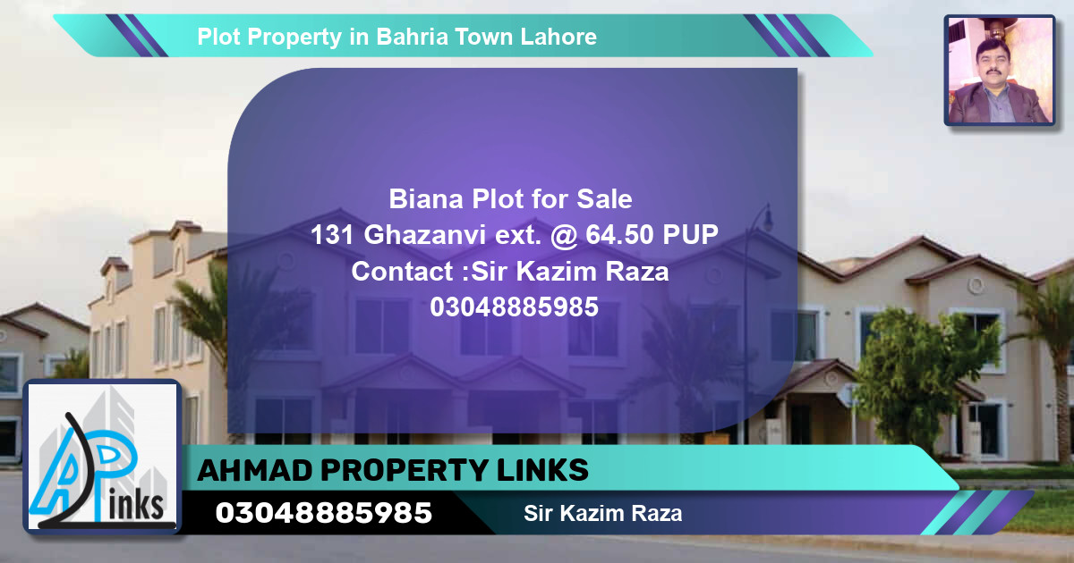 Residential Plot for Sale in Bahria Town, Lahore - (BP-85203)