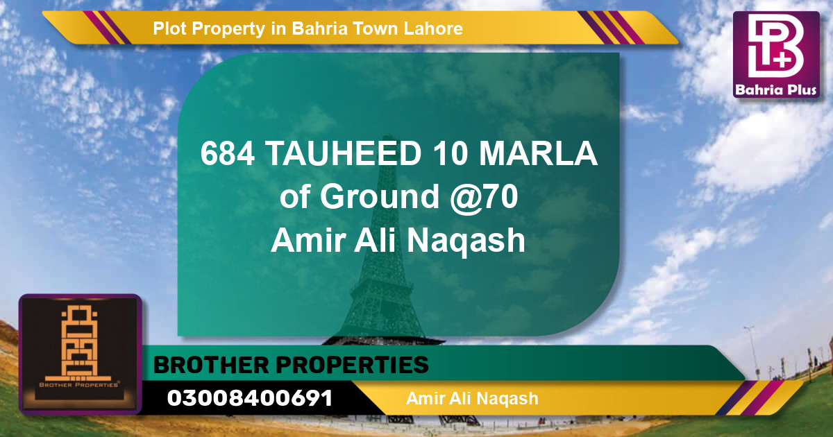 Residential Plot for Sale in Bahria Town, Lahore - (BP-85220)