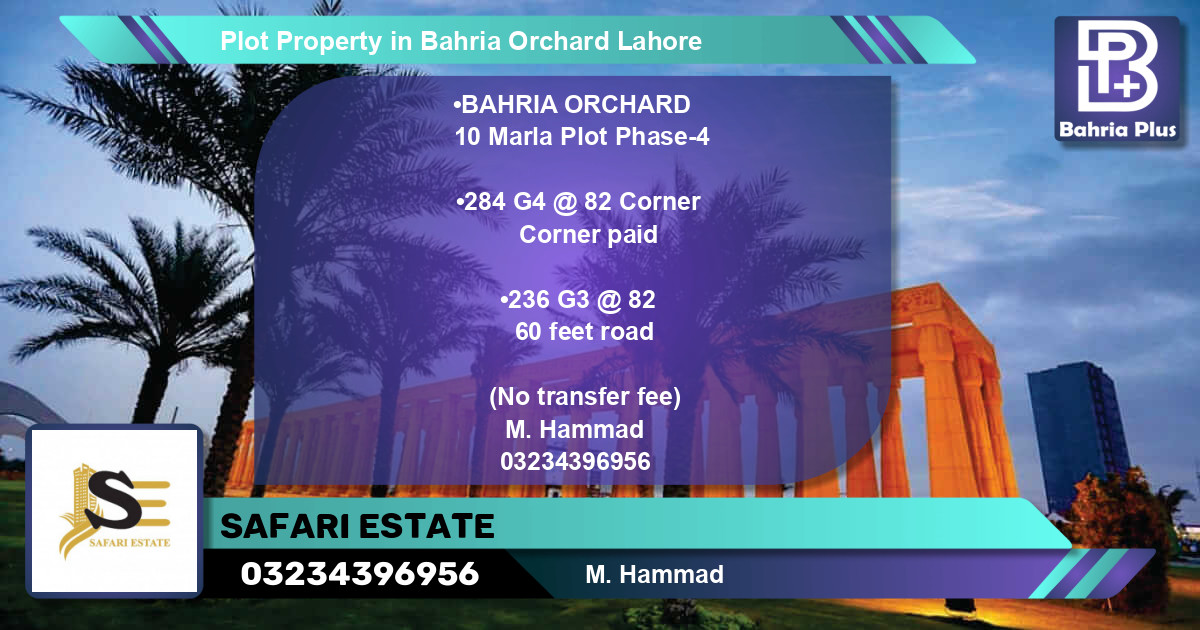 Residential Plot for Sale in Bahria Orchard, Lahore - (BP-85249)