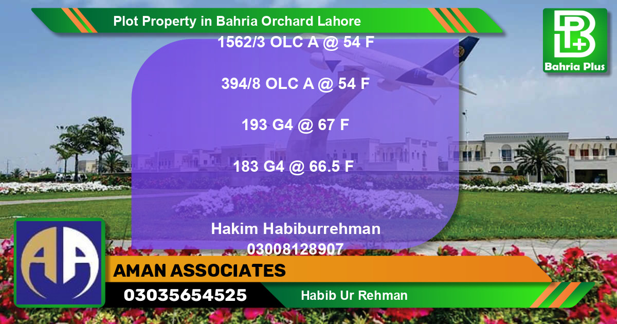 Residential Plot for Sale in Bahria Orchard, Lahore - (BP-85250)