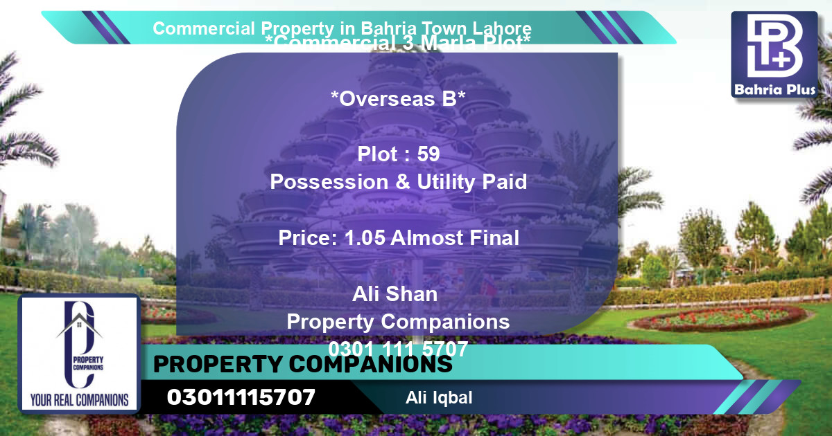 Commercial Property for Sale in Bahria Town, Lahore - (BP-85252)
