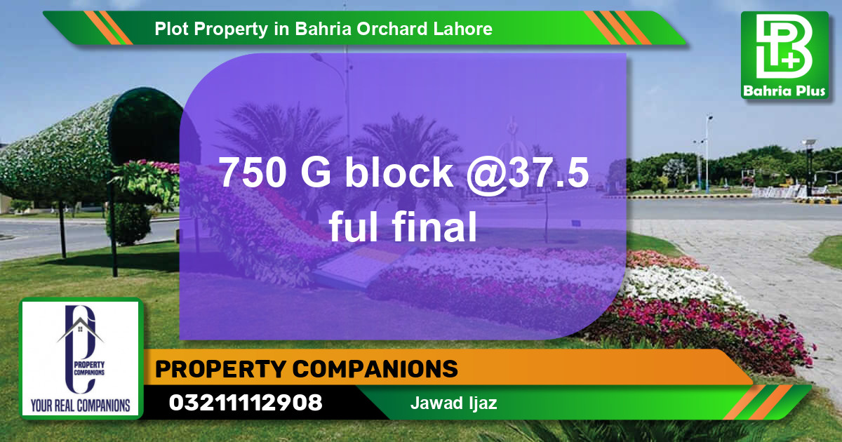 Residential Plot for Sale in Bahria Orchard, Lahore - (BP-85254)