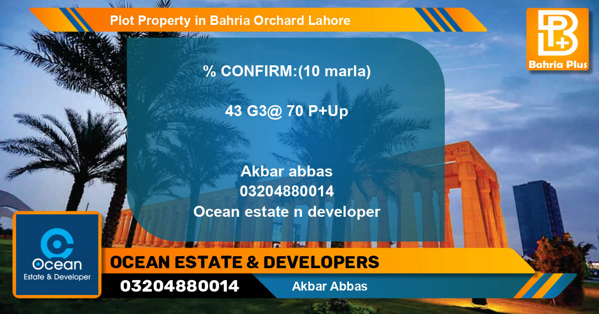Residential Plot for Sale in Bahria Orchard, Lahore - (BP-85256)