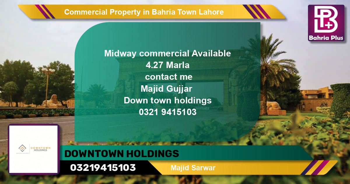 Commercial Property for Sale in Bahria Town, Lahore - (BP-85259)