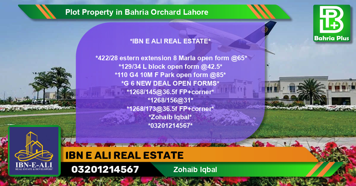 Residential Plot for Sale in Bahria Orchard, Lahore - (BP-85273)