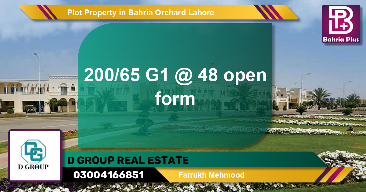 Residential Plot for Sale in Bahria Orchard, Lahore - (BP-85275)