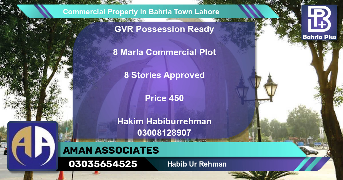 Commercial Property for Sale in Bahria Town, Lahore - (BP-85277)