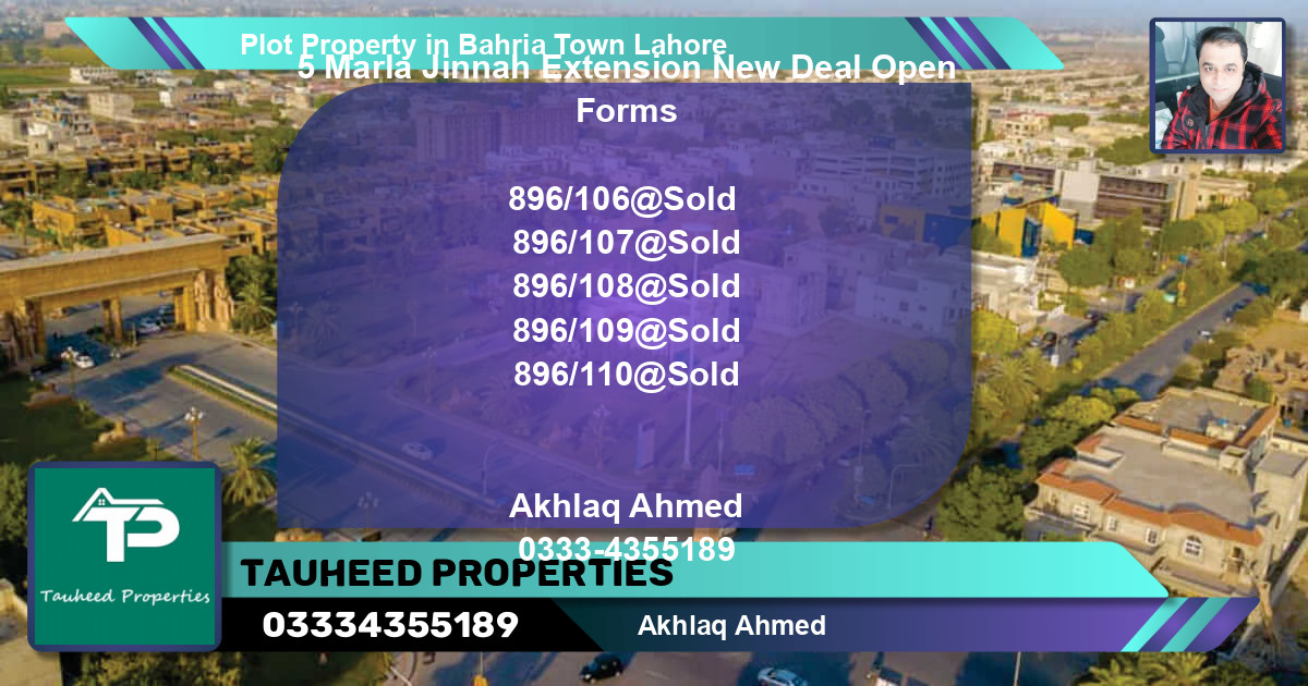 Residential Plot for Sale in Bahria Town, Lahore - (BP-85280)