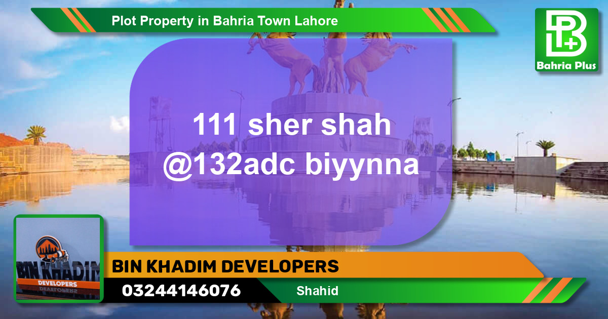 Residential Plot for Sale in Bahria Town, Lahore - (BP-85291)