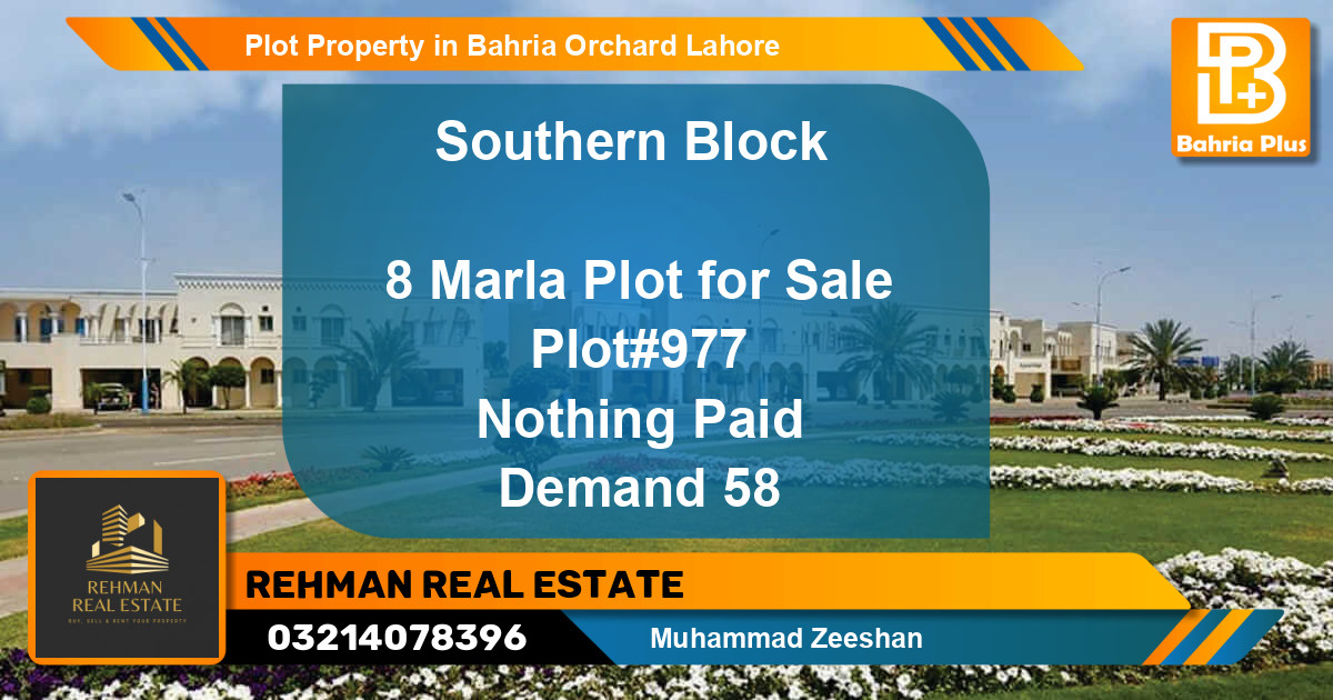 Residential Plot for Sale in Bahria Orchard, Lahore - (BP-85307)