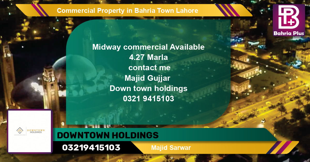 Commercial Property for Sale in Bahria Town, Lahore - (BP-85328)