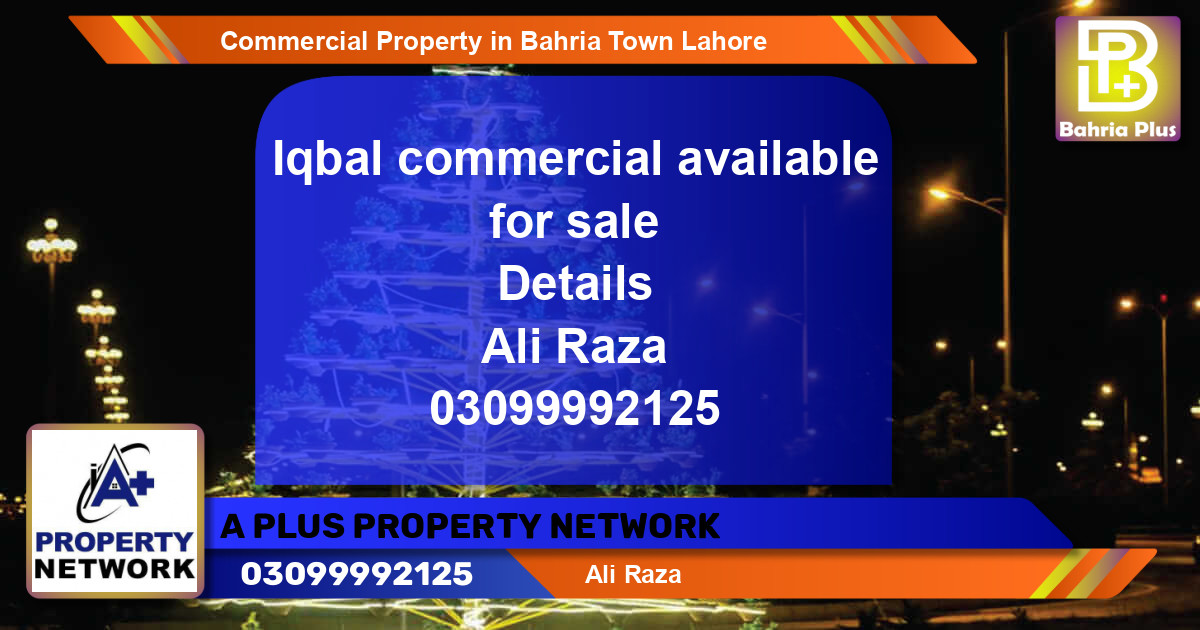 Commercial Property for Sale in Bahria Town, Lahore - (BP-85332)