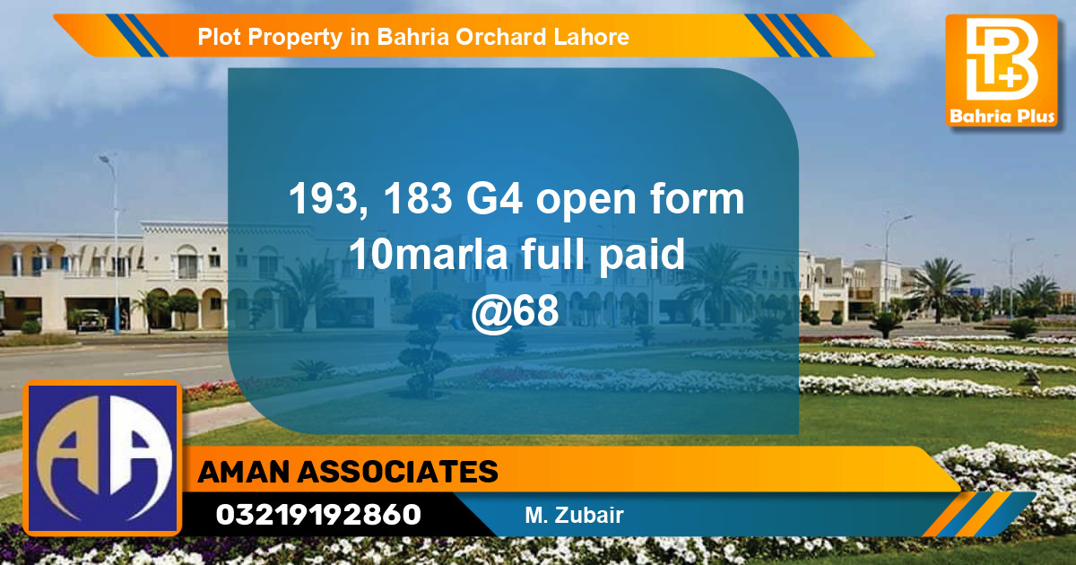 Residential Plot for Sale in Bahria Orchard, Lahore - (BP-85360)