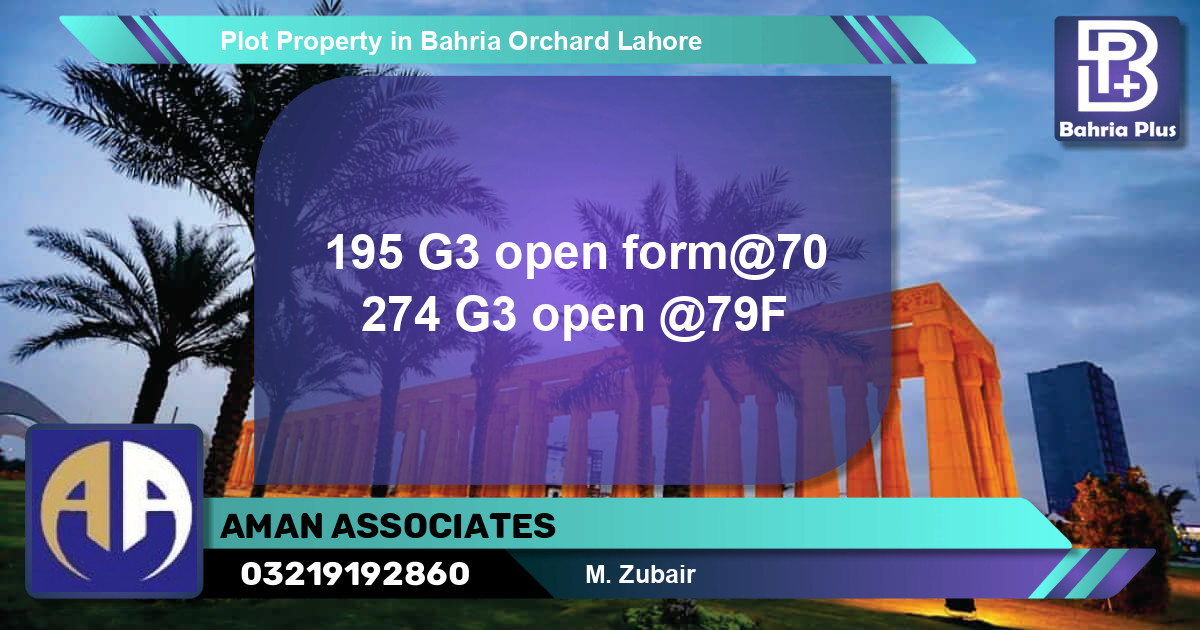 Residential Plot for Sale in Bahria Orchard, Lahore - (BP-85361)