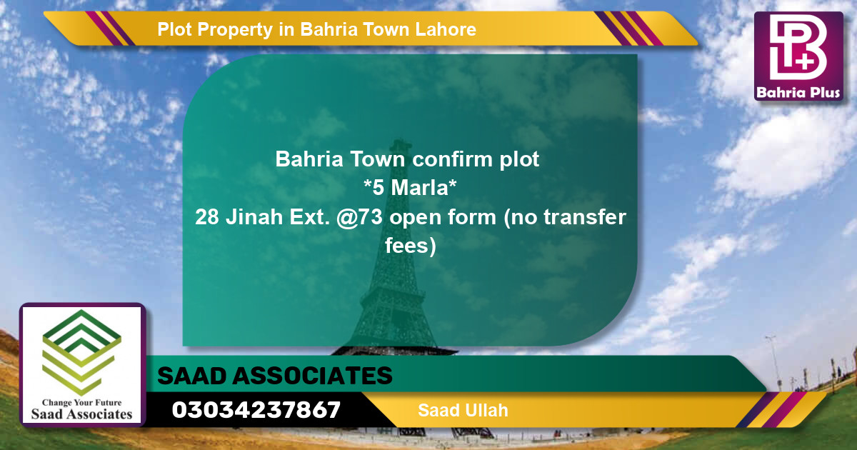 Residential Plot for Sale in Bahria Town, Lahore - (BP-85372)