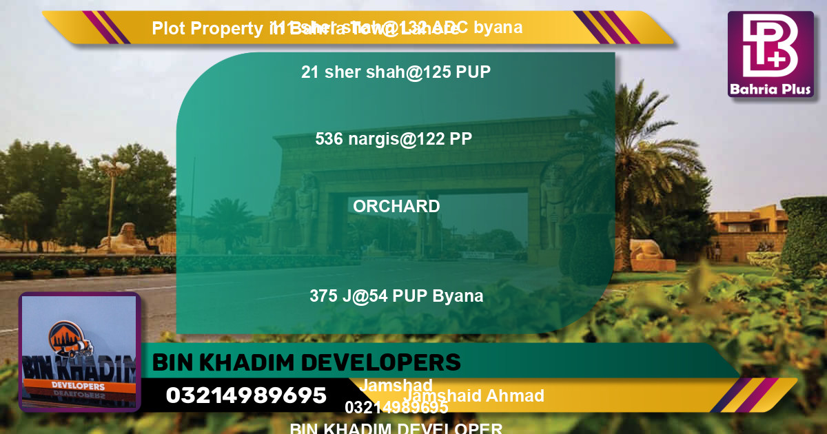 Residential Plot for Sale in Bahria Town, Lahore - (BP-85380)