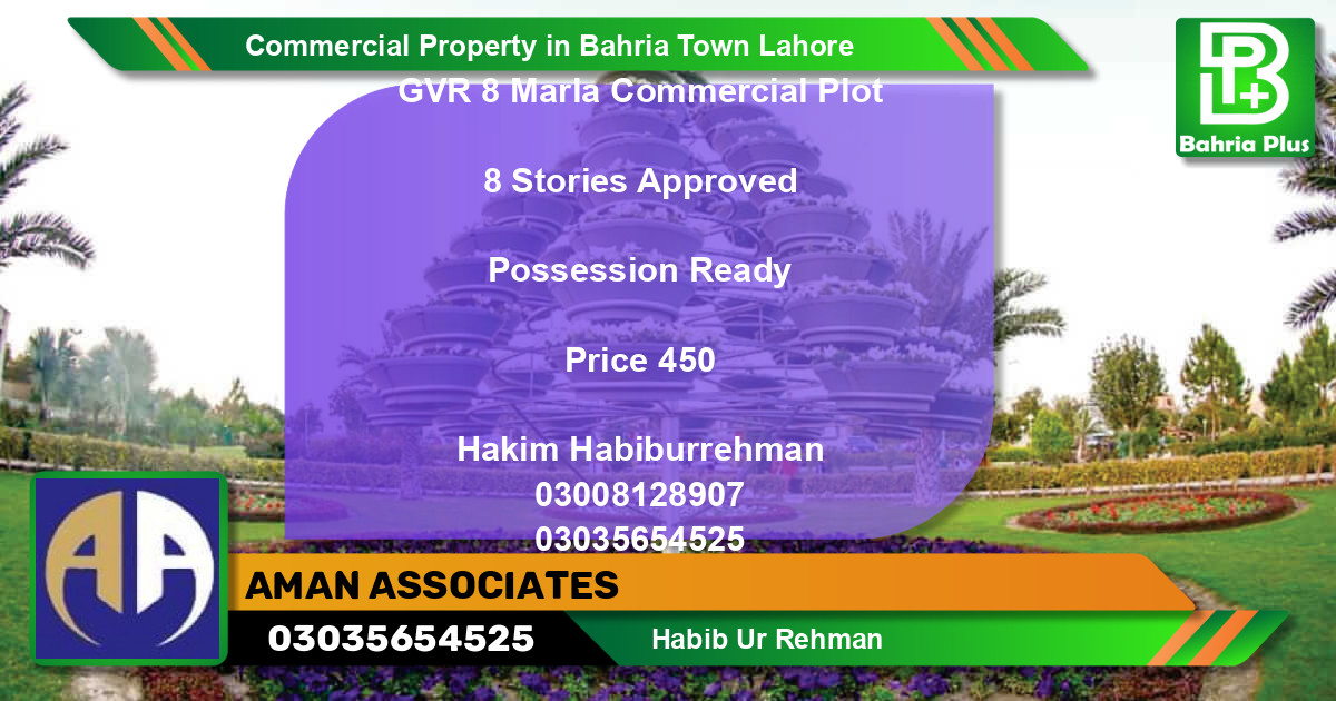 Commercial Property for Sale in Bahria Town, Lahore - (BP-85403)