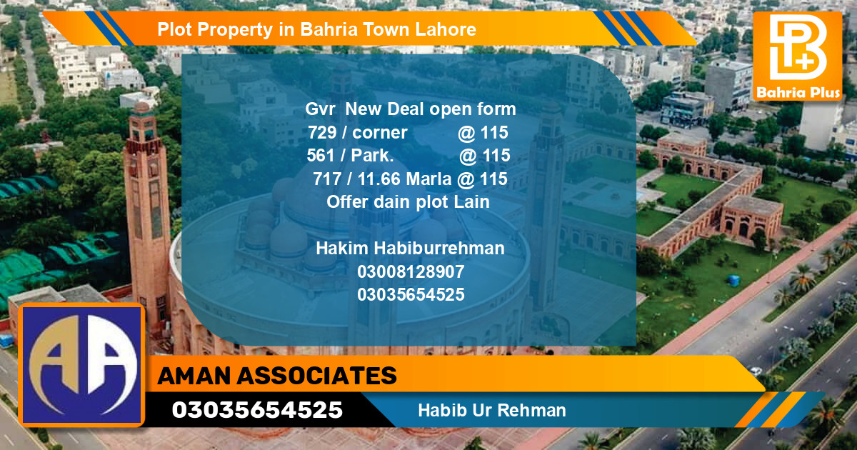 Residential Plot for Sale in Bahria Town, Lahore - (BP-85409)