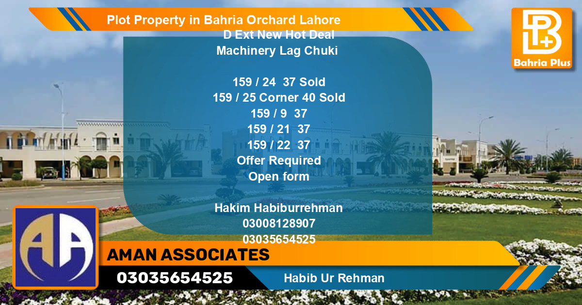 Residential Plot for Sale in Bahria Orchard, Lahore - (BP-85411)