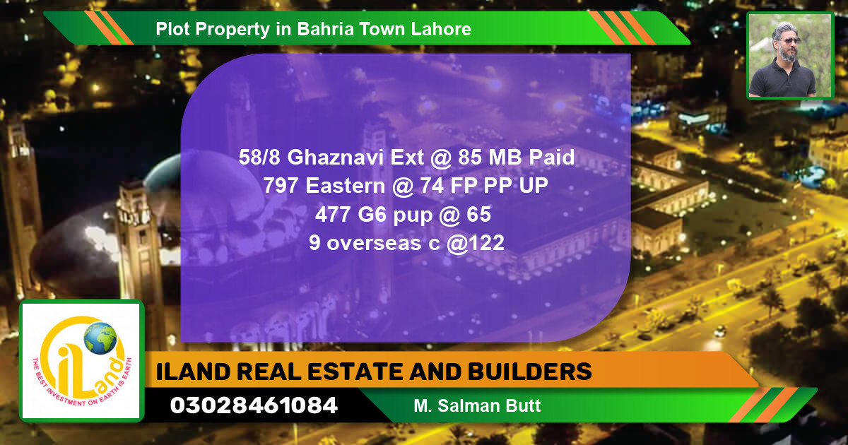 Residential Plot for Sale in Bahria Town, Lahore - (BP-85413)